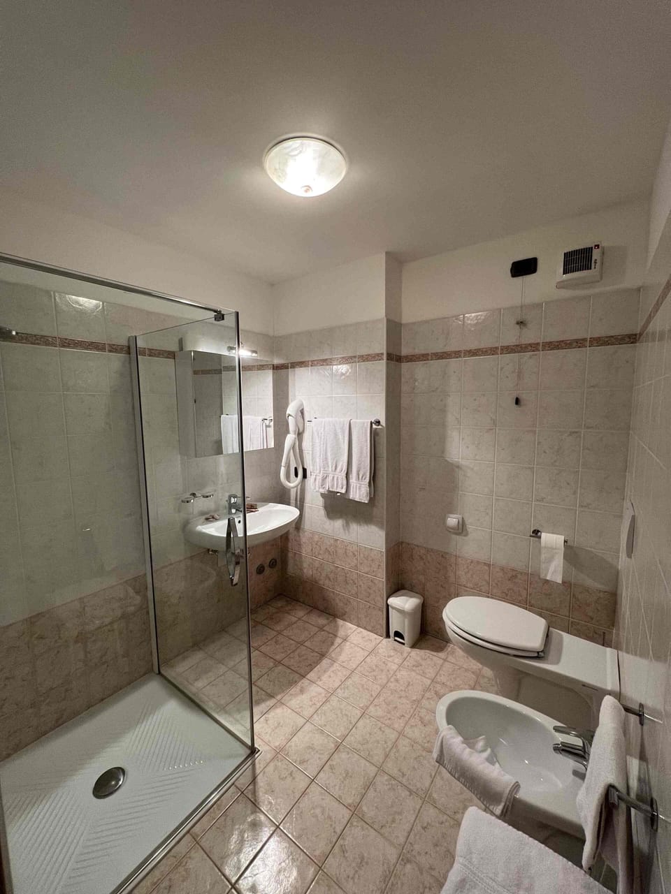Triple Room, Terrace | Bathroom | Shower, free toiletries, hair dryer, bidet