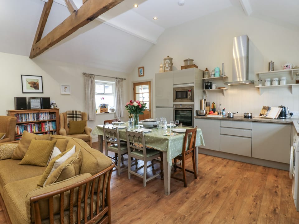 Dishwasher, highchair, cookware/dishes/utensils