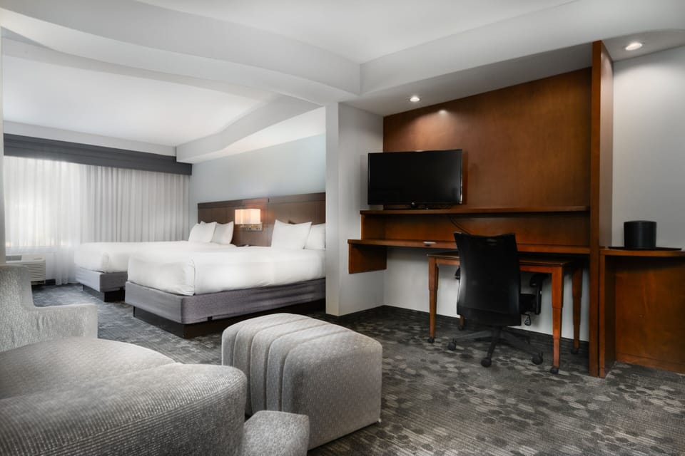 Room, Multiple Beds | Premium bedding, desk, laptop workspace, iron/ironing board