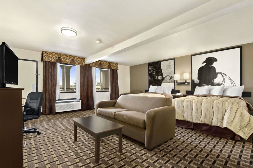 Studio Suite, 2 Queen Beds, Non Smoking | Desk, iron/ironing board, free WiFi, bed sheets