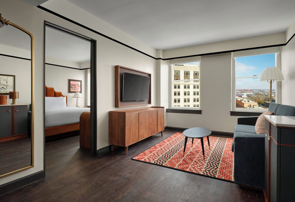Suite, 1 King Bed with Sofa bed | Premium bedding, pillowtop beds, in-room safe, desk