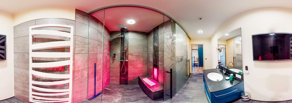 Studio Suite | Bathroom | Shower, hair dryer, bathrobes, electronic bidet