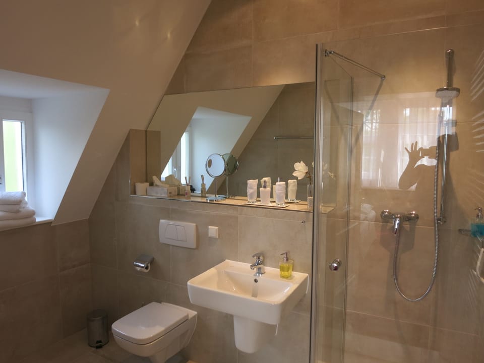 Double Room | Bathroom | Shower, free toiletries, hair dryer, towels
