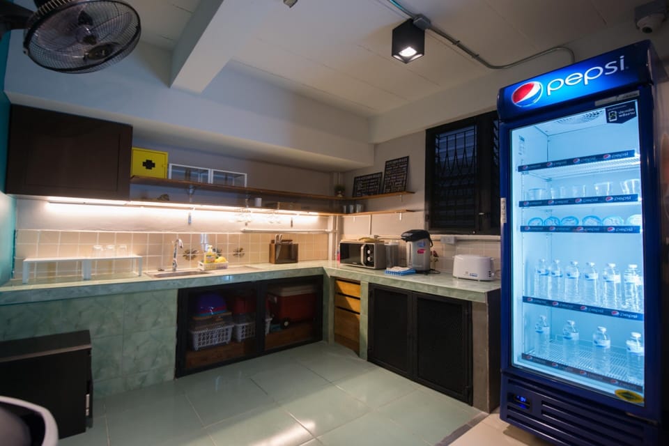 Shared fridge, microwave