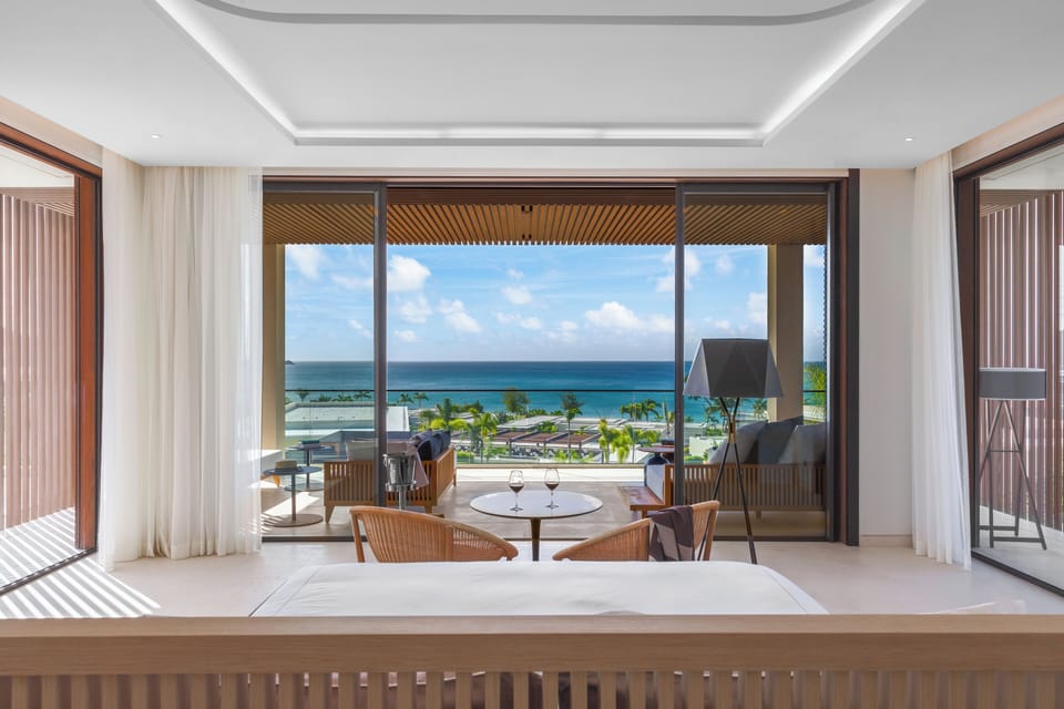 Three Bedroom Ocean View Pool Villa | Egyptian cotton sheets, premium bedding, down comforters, pillowtop beds