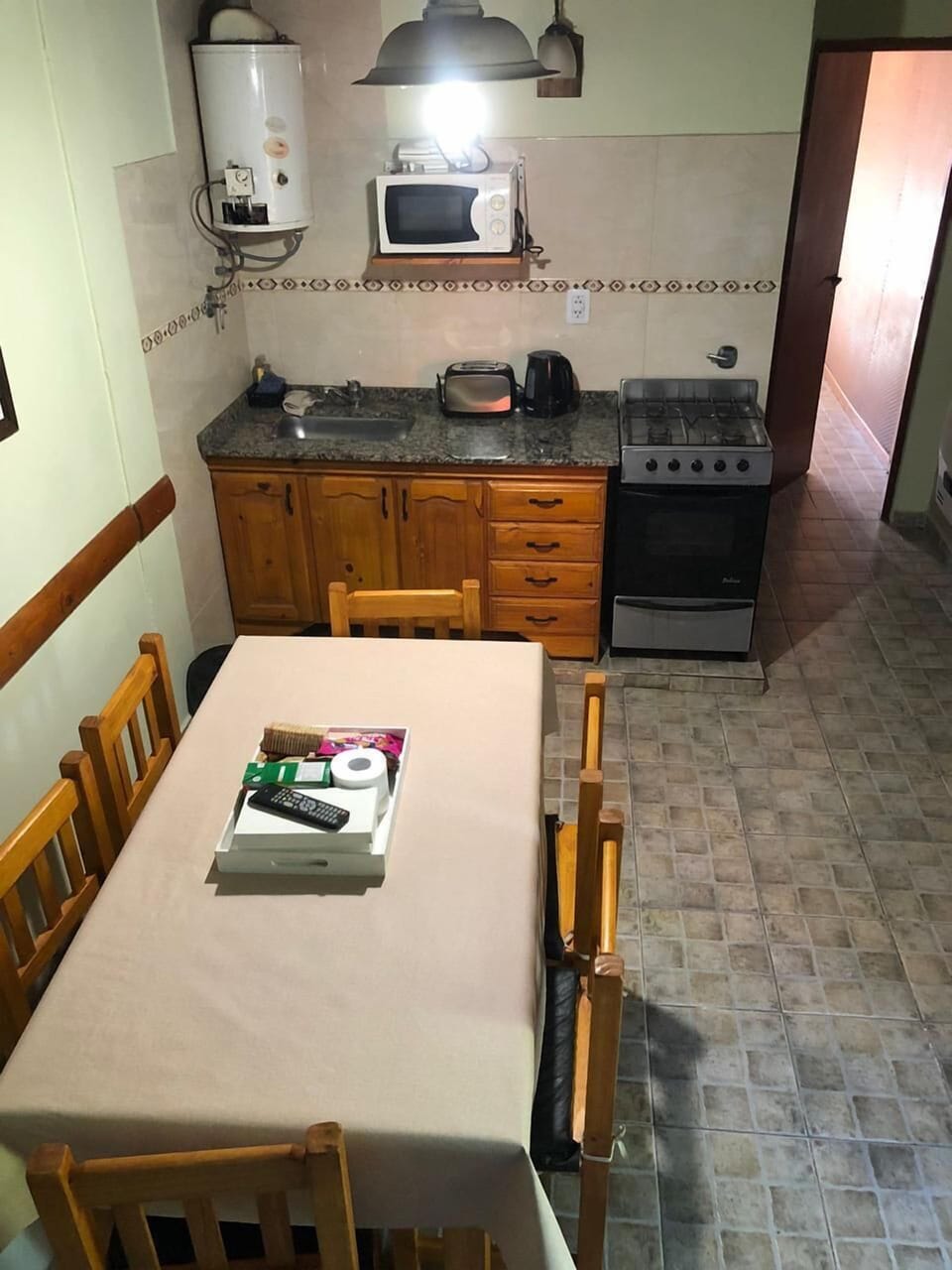 Family Cabin, 2 Bedrooms, Private Bathroom (1 Double and 4 Single Beds) | Private kitchen | Fridge, microwave, oven, stovetop