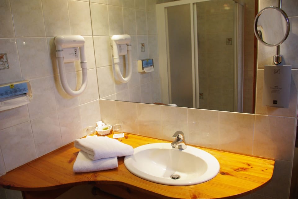 Free toiletries, hair dryer, towels
