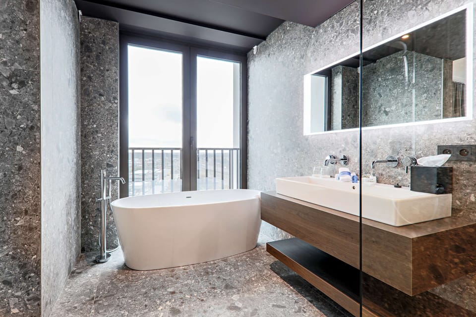 Suite, 1 Bedroom | Bathroom | Hair dryer, towels, soap, shampoo