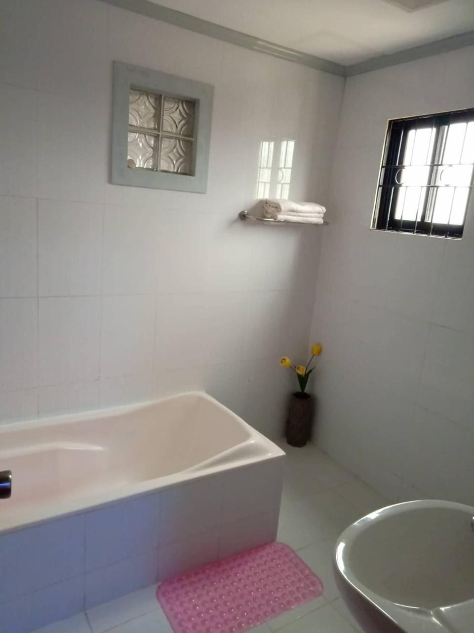 Combined shower/tub, hair dryer (on request), slippers, bidet