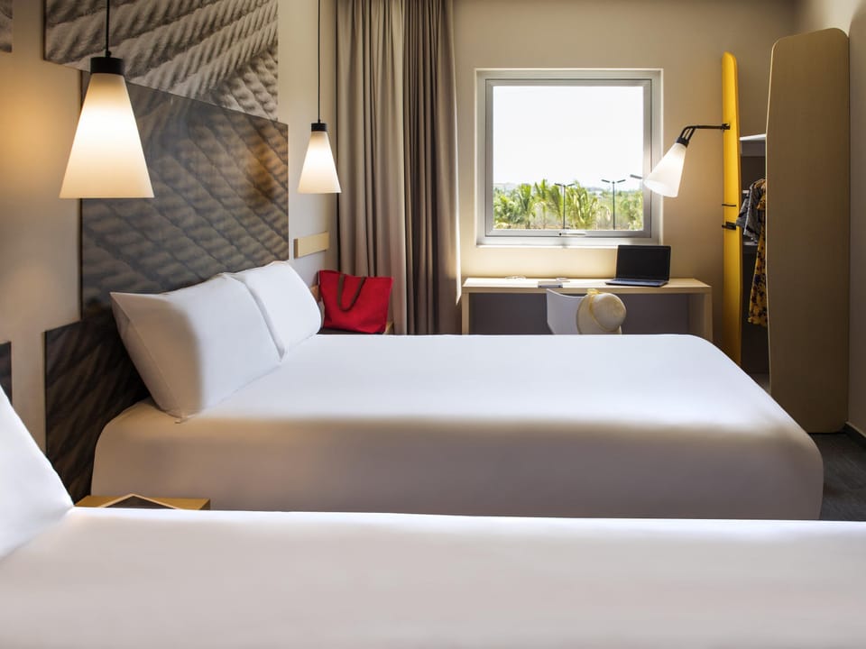Standard Double Room, 2 Double Beds | Desk, blackout drapes, soundproofing, free WiFi