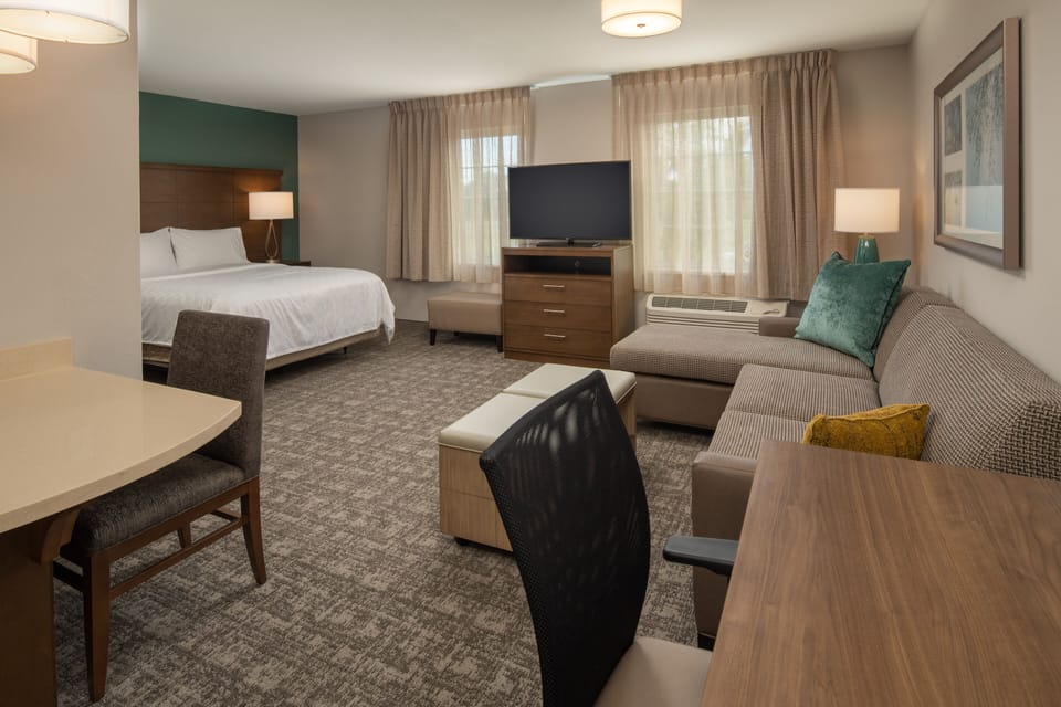 In-room safe, desk, laptop workspace, blackout drapes