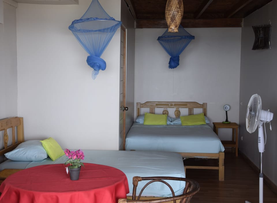 Panoramic Triple Room, 1 Bedroom, Ocean View, Beachfront | WiFi (free), individually decorated, individually furnished, bed sheets