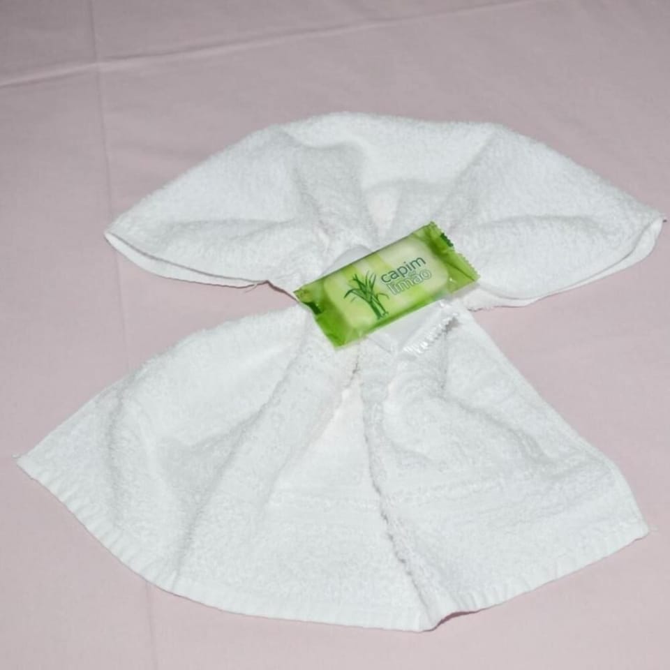 Shower, free toiletries, towels