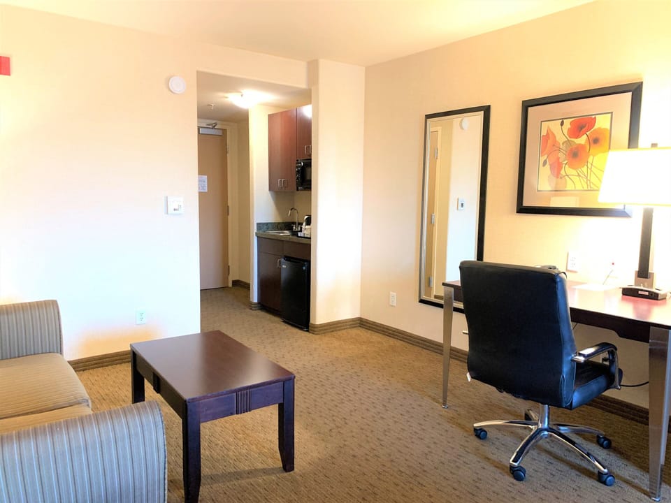 In-room safe, desk, laptop workspace, blackout drapes