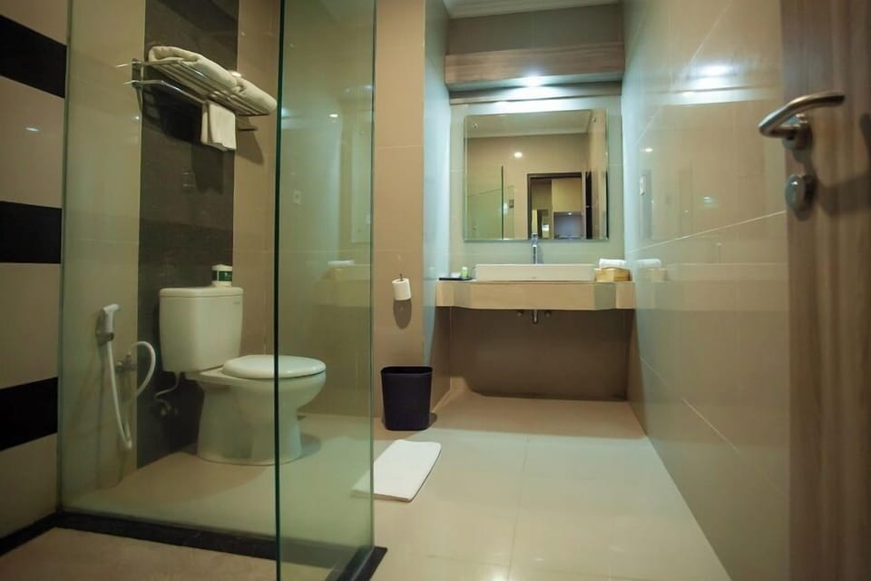 Deluxe Double Room | Bathroom | Shower, free toiletries, towels