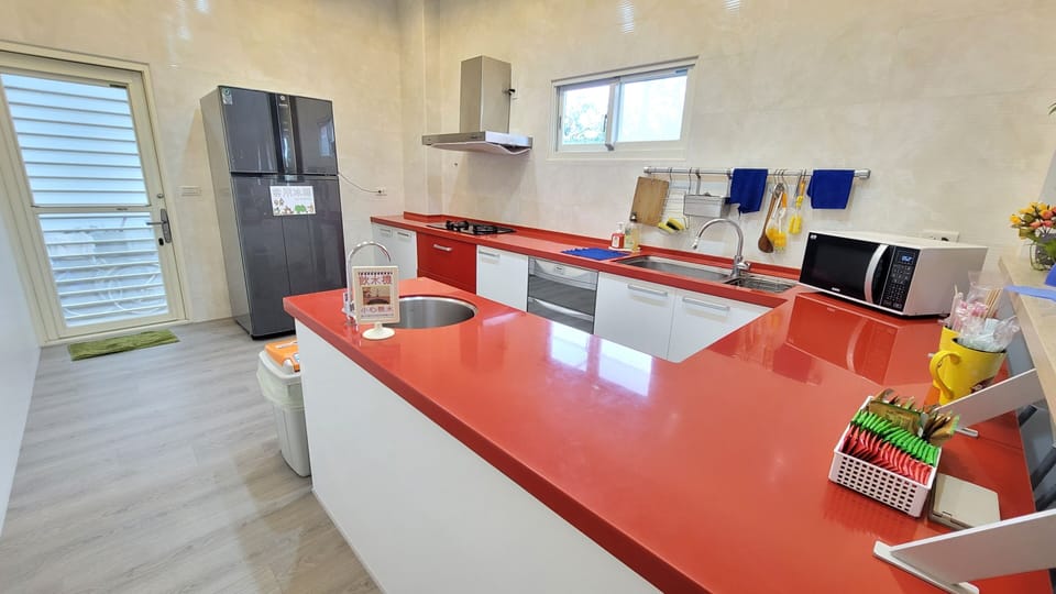 Shared fridge, microwave, electric kettle, highchair