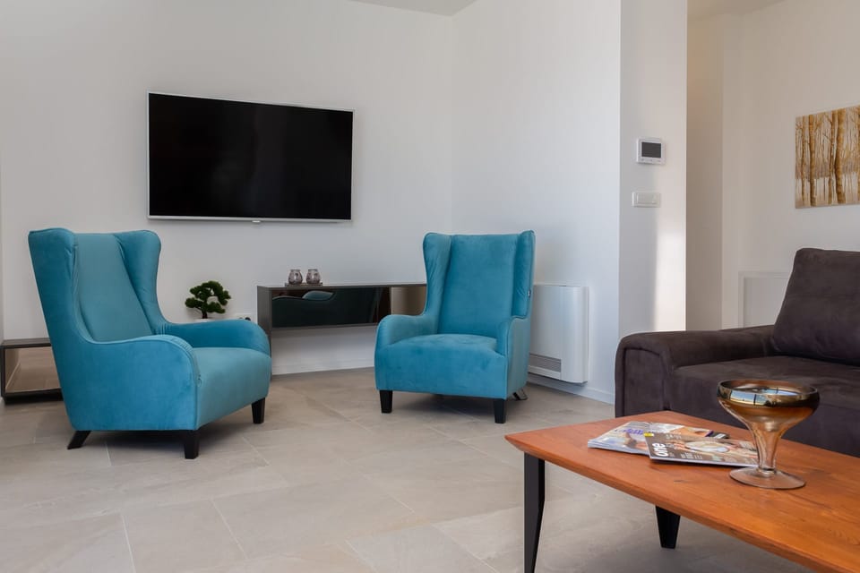 Luxury Villa, Private Pool (Silver Pearl) | Living room | Flat-screen TV