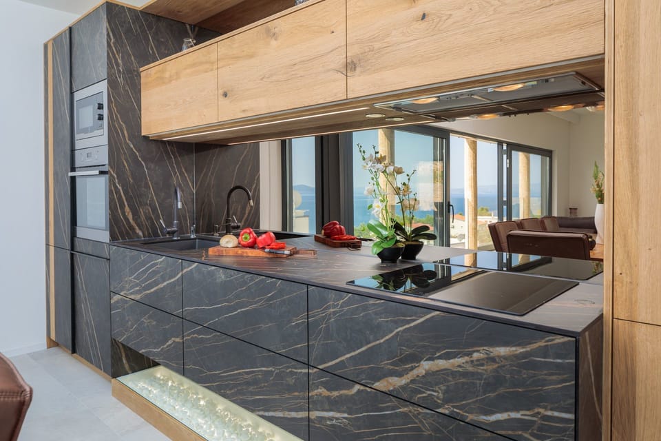 Luxury Villa, Private Pool (Sapphire Pearl) | Private kitchen | Fridge, microwave, oven, stovetop