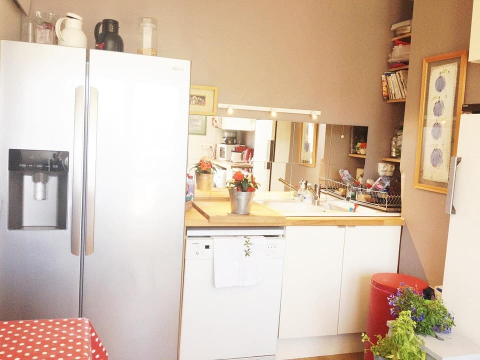 Shared fridge, microwave, electric kettle