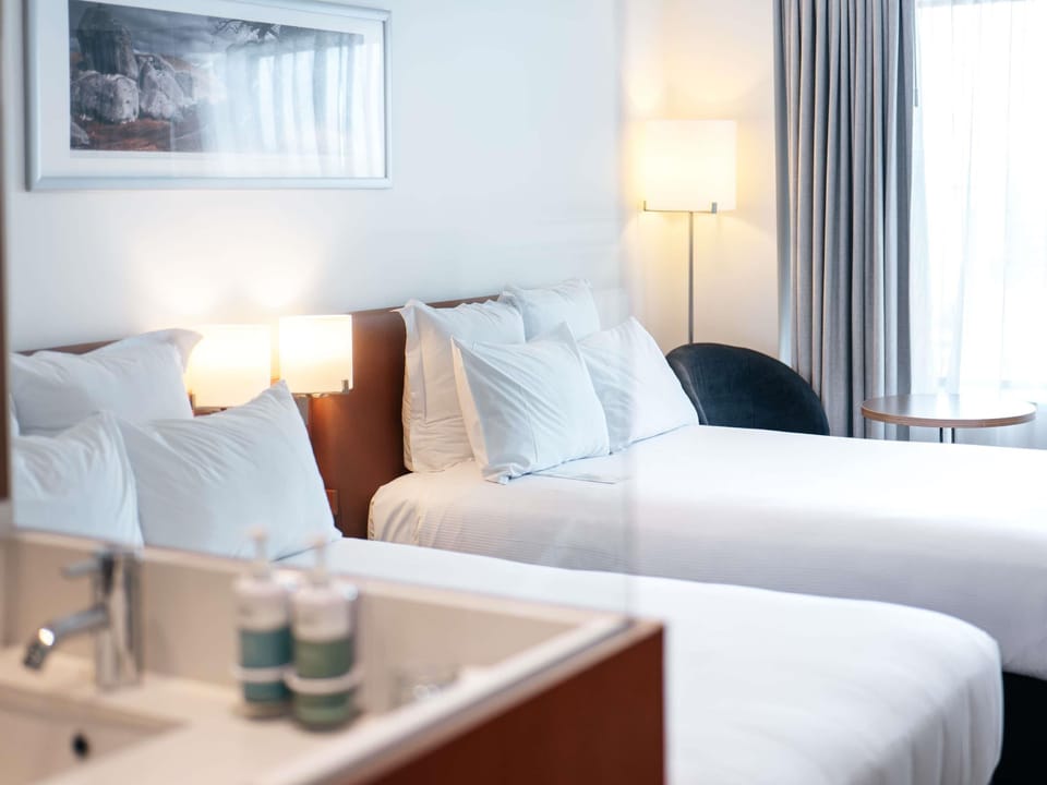 Superior Double Room, 2 Double Beds | In-room safe, desk, laptop workspace, blackout drapes
