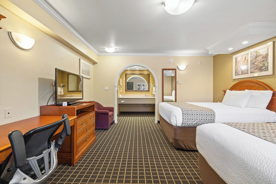Standard Double Room, 2 Double Beds | In-room safe, desk, iron/ironing board, free WiFi