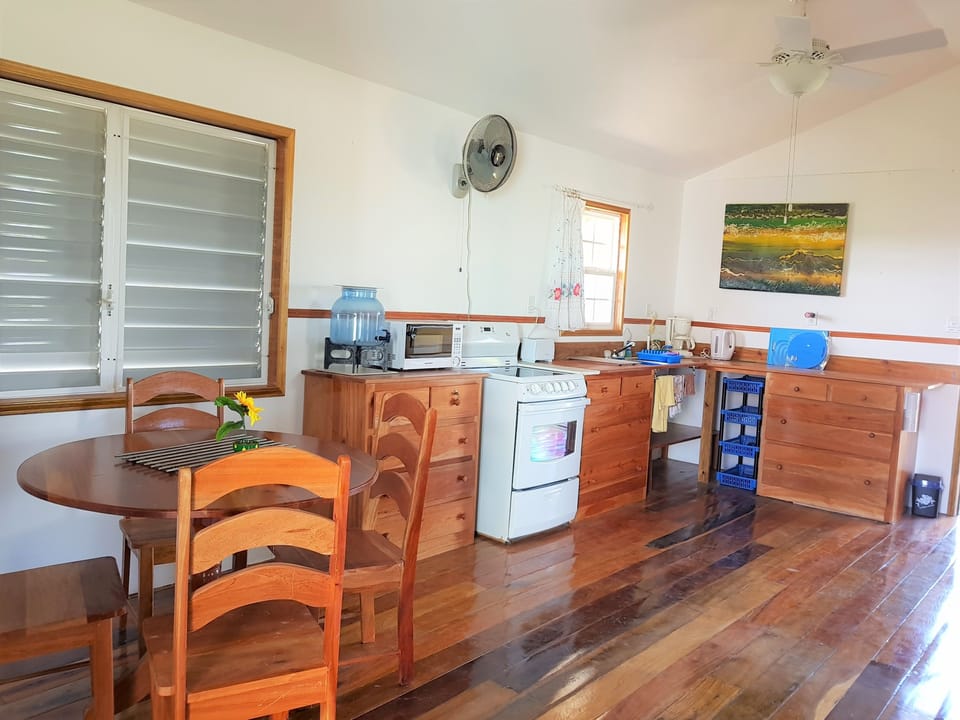 Cottage, 1 Queen Bed, Non Smoking | Private kitchen | Full-size fridge, cookware/dishes/utensils