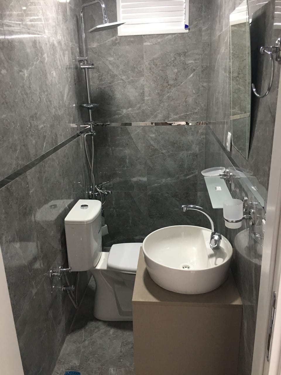 Shower, free toiletries, hair dryer, bathrobes