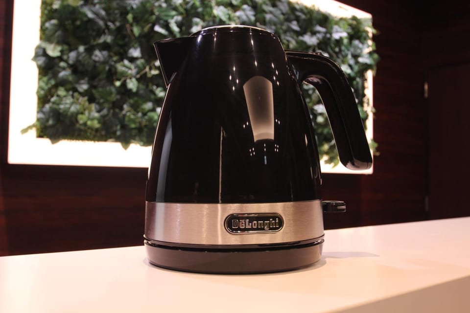 Fridge, electric kettle