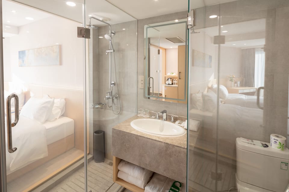 Deluxe Room | Bathroom | Free toiletries, hair dryer, bathrobes, slippers