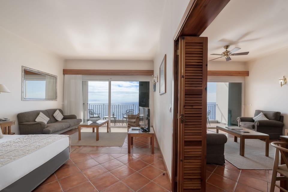 Premium Suite, Balcony, Sea View | Premium bedding, down comforters, minibar, in-room safe