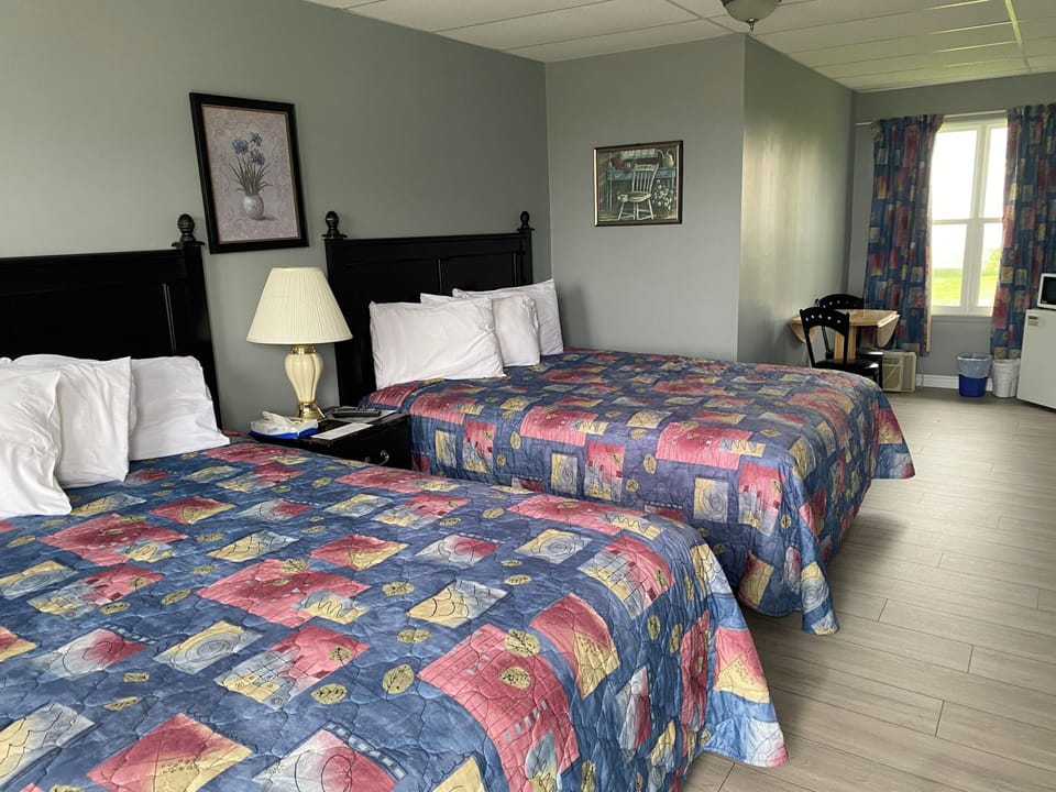 Standard Room, 2 Queen Beds | Desk, free WiFi, bed sheets