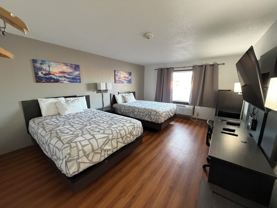 Room, 2 Queen Beds | Desk, free WiFi, bed sheets, alarm clocks