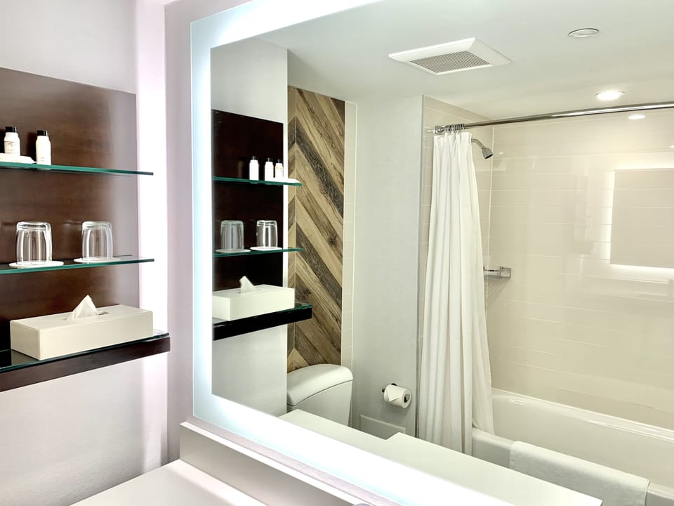 Room, 2 Queen Beds | Bathroom | Free toiletries, hair dryer, towels