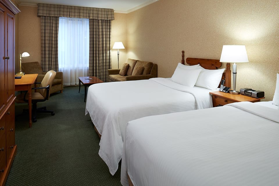 Room, 2 Double Beds | Premium bedding, desk, blackout drapes, iron/ironing board