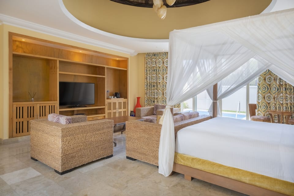 Romantic Villa, Private Pool (Butler Service) | Living area | Flat-screen TV, DVD player, iPod dock, table tennis