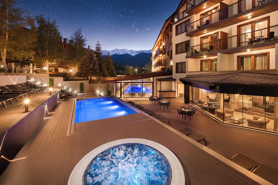 Indoor pool, outdoor pool, open 9:00 AM to 9:00 PM, sun loungers
