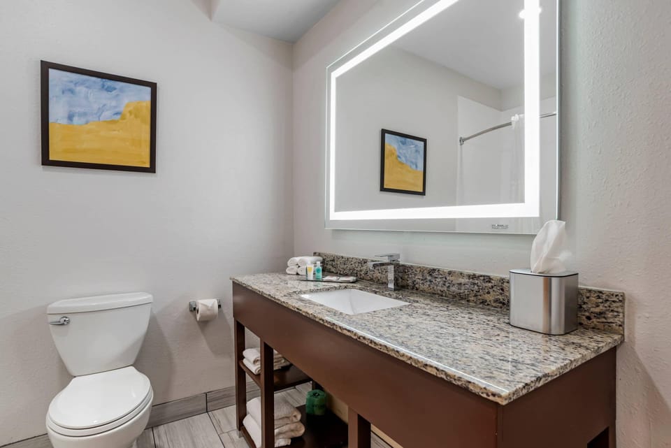 Suite, 2 Queen Beds, Non Smoking | Desk, laptop workspace, iron/ironing board, free WiFi
