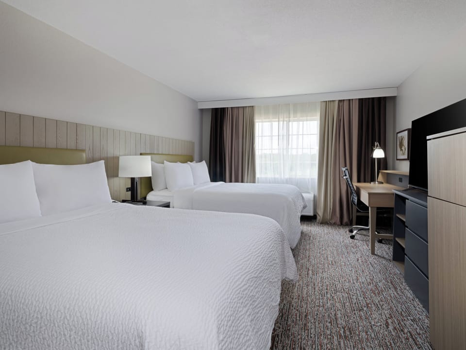 Standard Room, 2 Queen Beds | Premium bedding, desk, blackout drapes, iron/ironing board