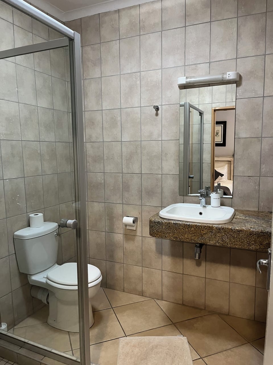 Twin Room (Twin Room 6) | Bathroom | Shower, rainfall showerhead, towels, soap