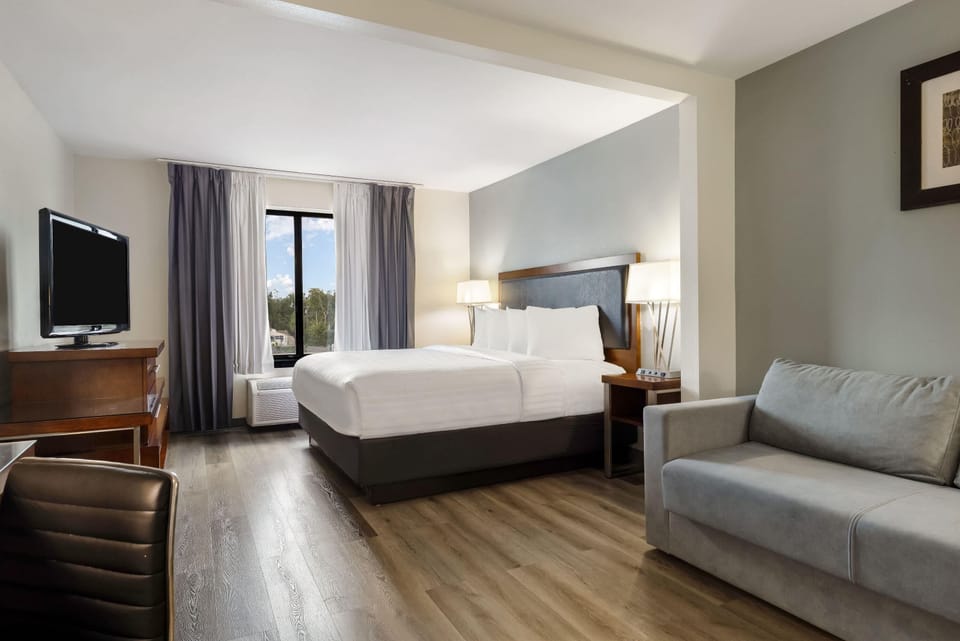 Standard Room, 1 King Bed | Desk, laptop workspace, blackout drapes, iron/ironing board