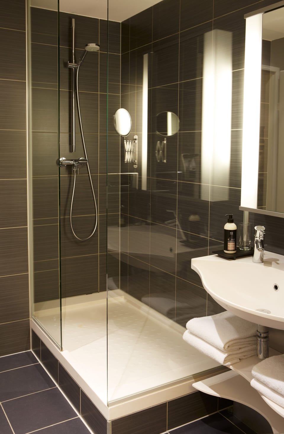 Eco-friendly toiletries, hair dryer, towels