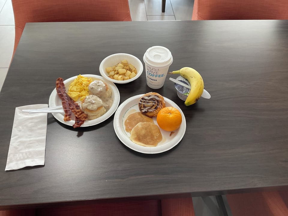 Free buffet breakfast