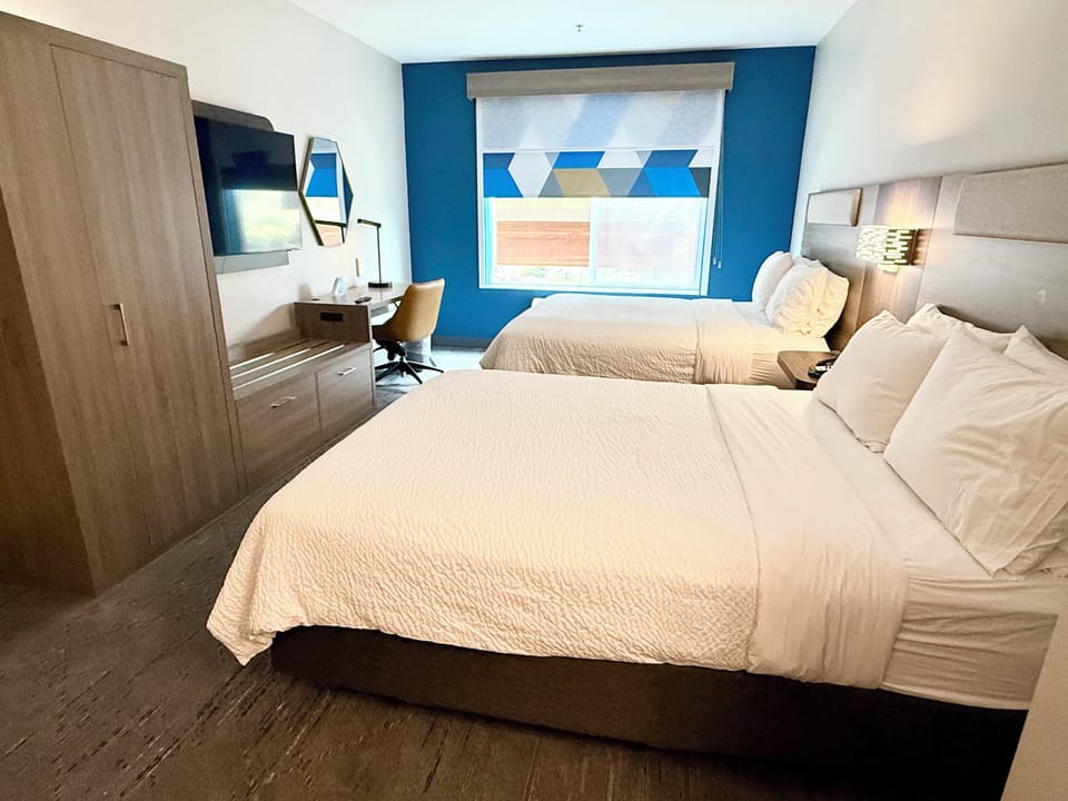 Hypo-allergenic bedding, pillowtop beds, blackout drapes