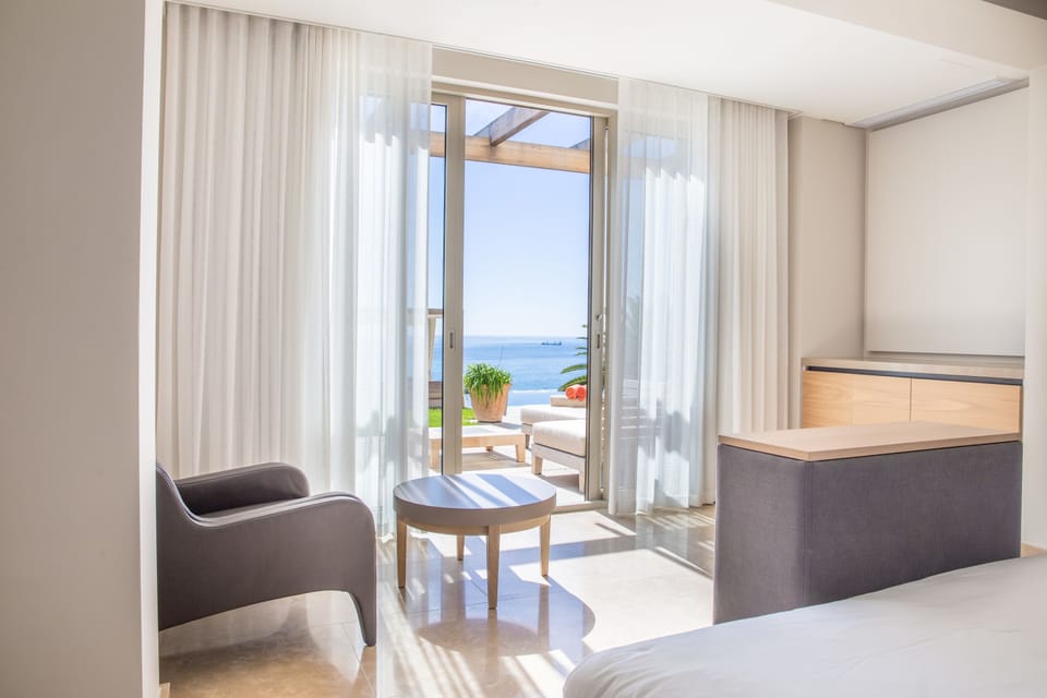 Junior Suite - Sea View | Frette Italian sheets, premium bedding, free minibar, in-room safe