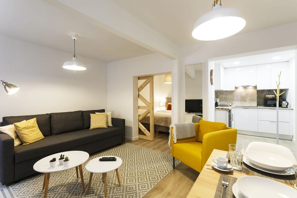 Apartment, 1 Bedroom | Living area | Flat-screen TV