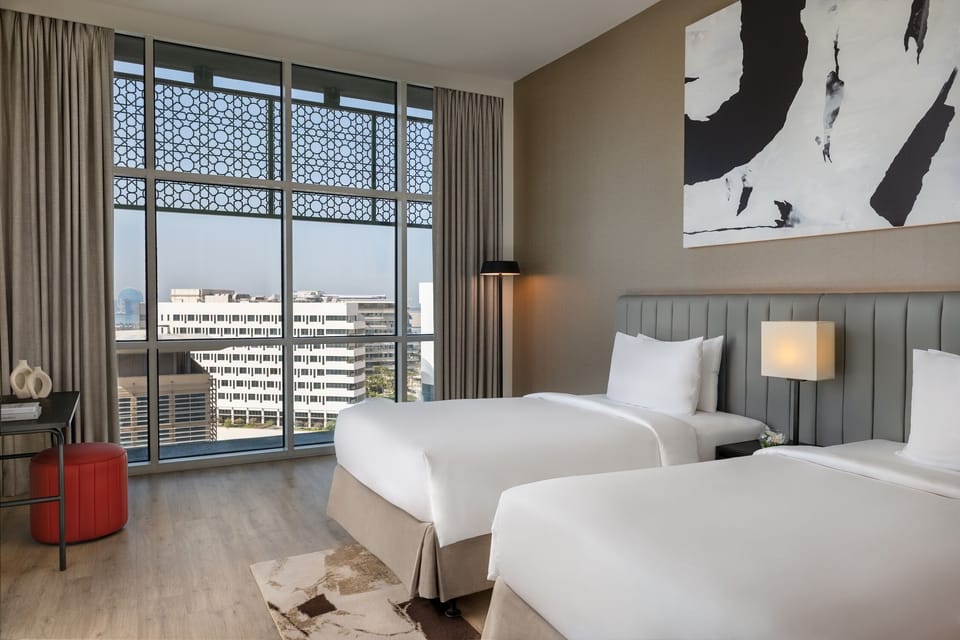 Down comforters, in-room safe, blackout drapes, soundproofing