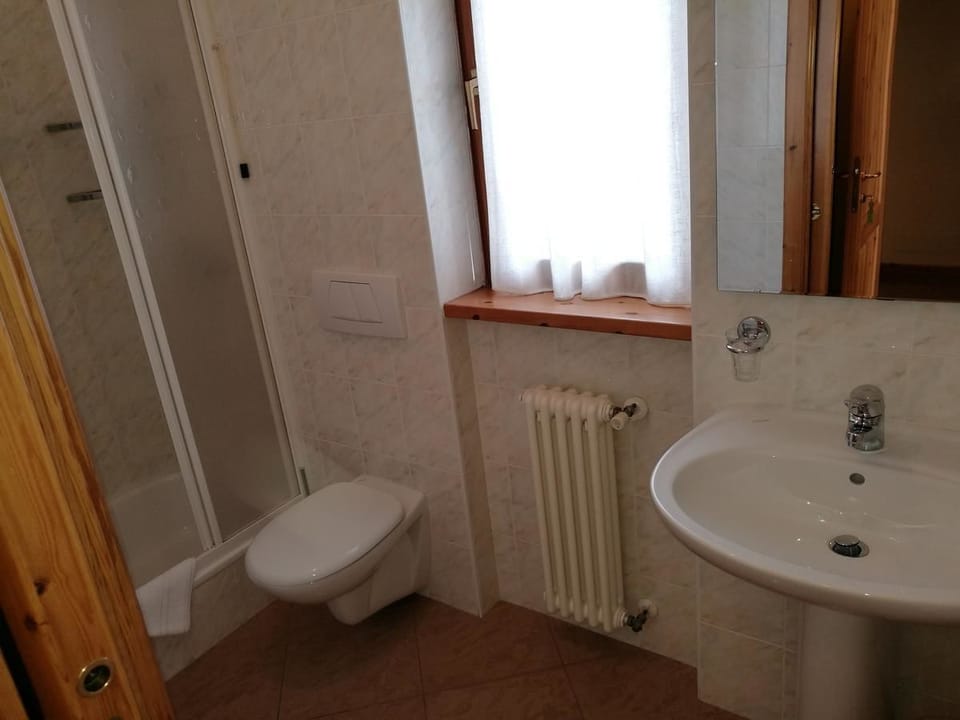 Shower, free toiletries, hair dryer, bidet