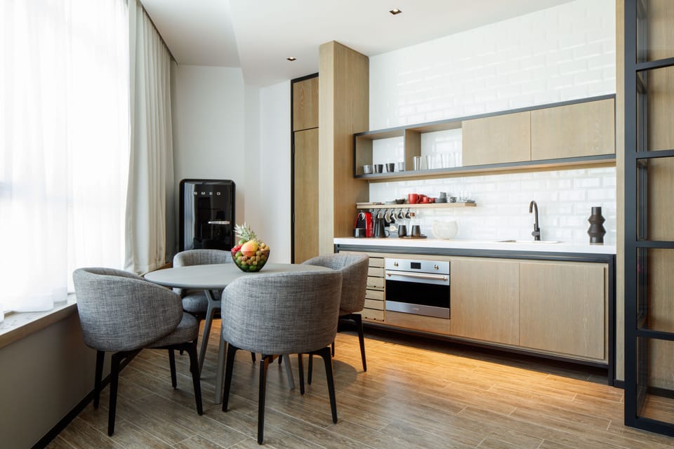Apartment | Private kitchen | Fridge, espresso maker, coffee/tea maker, electric kettle