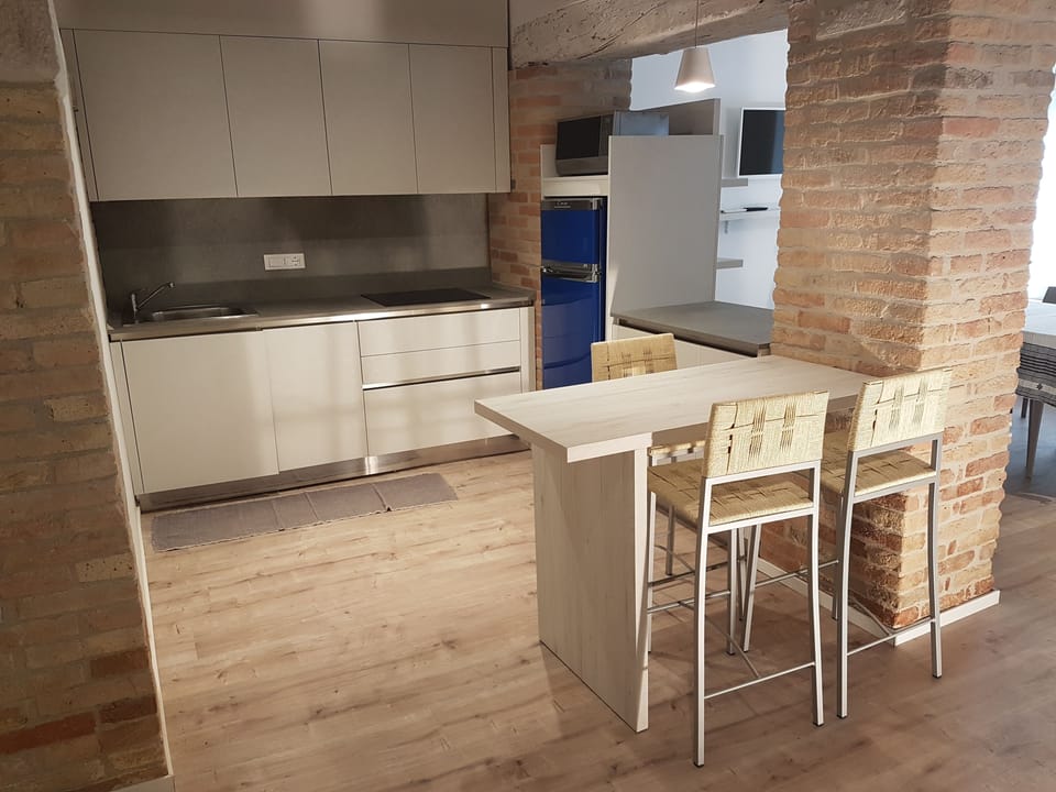 Premium Apartment | Private kitchen | Full-size fridge, microwave, stovetop, dishwasher