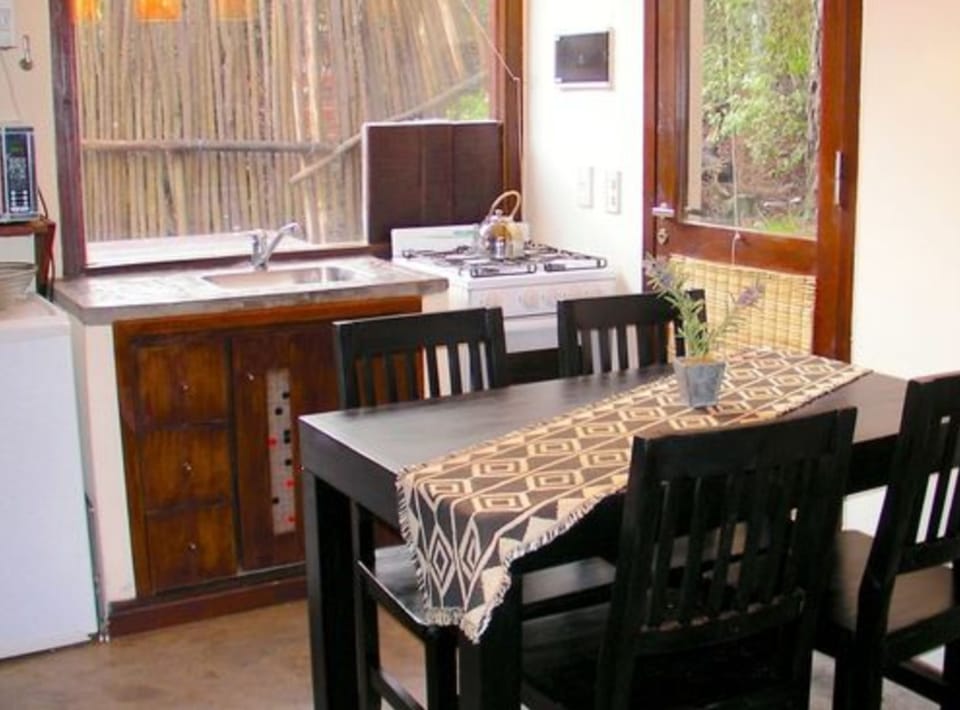 Superior Cabin | Private kitchen | Fridge, microwave, oven, stovetop